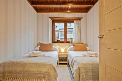 Cama o camas de una habitación en Luderna - Apartamento Val de Ruda B92 Ticolet