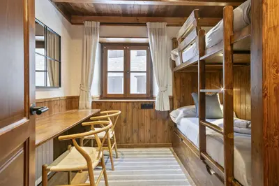 Cama o camas de una habitación en Luderna - Apto terraza Val de Ruda A203 de Comicha