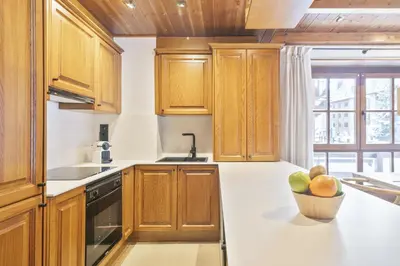Una cocina o zona de cocina en Luderna - Apto terraza Val de Ruda A203 de Comicha