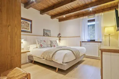Cama o camas de una habitación en Luderna - Apto con terraza Cap de la Vila
