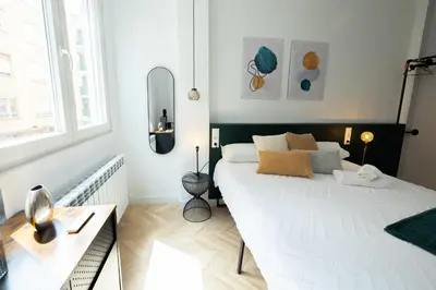 Cama o camas de una habitación en Ruata del Pilar Turistea