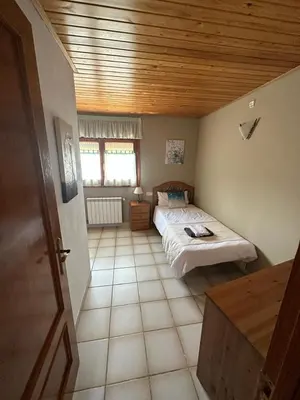 Cama o camas de una habitación en Casa de los avellanos