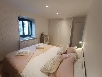 Cama o camas de una habitación en CASA MELCHOR II Villanúa