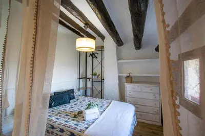 Cama o camas de una habitación en Lo Mirador De Forès
