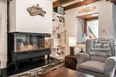Zona de estar de Chalet adosado en Garós a 7 mins de Baqueira