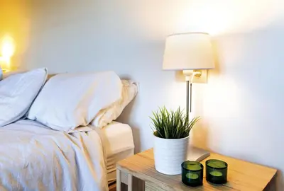 Cama o camas de una habitación en Chimenea y vistas espectaculares a los Puertos