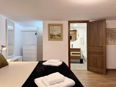 Cama o camas de una habitación en Casa rural Casa Vidosa