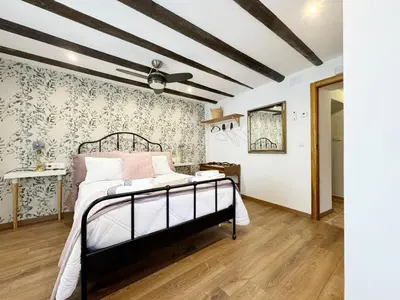 Cama o camas de una habitación en Casa rural Casa Vidosa