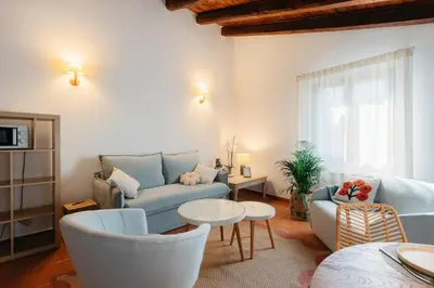 Zona de estar de El Molí Nou - Rural flats
