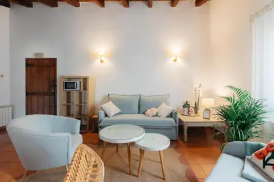 Zona de estar de El Molí Nou - Rural flats