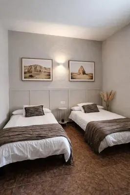 Cama o camas de una habitación en Hernani Bardenas