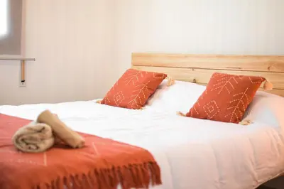 Cama o camas de una habitación en Descubre Somontano