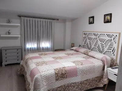 Cama o camas de una habitación en Casa Rural Aires del Moncayo