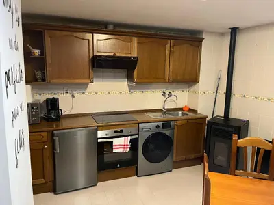 Una cocina o zona de cocina en Coqueto apartamento en Jaca