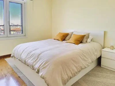 Cama o camas de una habitación en Las Vistas del Casco by Alogest