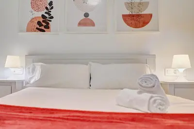 Cama o camas de una habitación en Apartamento Sandoval by Clabao