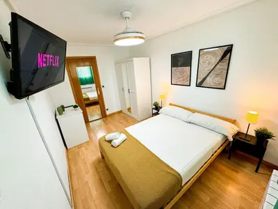 Cama o camas de una habitación en El Angel del Pilar Turistea