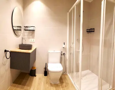 Un baño de Apartamentos Meson del Barro - Alojamientos Pamplona