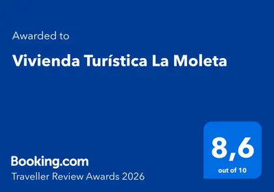 Certificado, premio, señal o documento que está expuesto en Vivienda Turística La Moleta