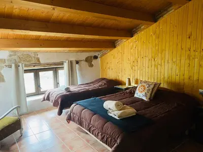 Cama o camas de una habitación en Angrill