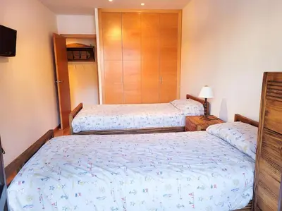 Cama o camas de una habitación en Cómodo y Soleado apartamento en Panticosa