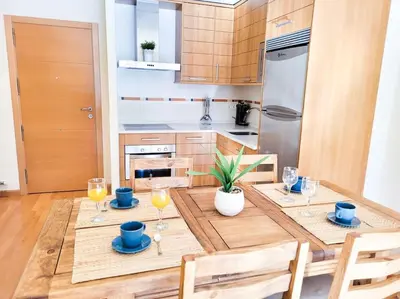 Una cocina o zona de cocina en Cómodo y Soleado apartamento en Panticosa