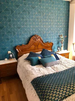 Cama o camas de una habitación en JACA Bien venue chez mimi