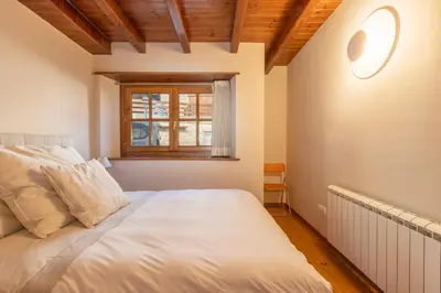 Cama o camas de una habitación en Gessa Baqueira