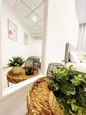 Cama o camas de una habitación en Novedad Avenida puente del Pilar