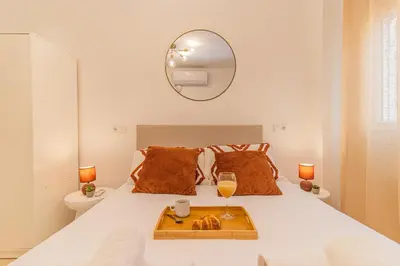 Cama o camas de una habitación en Modern Comfort in the Heart of Zaragoza