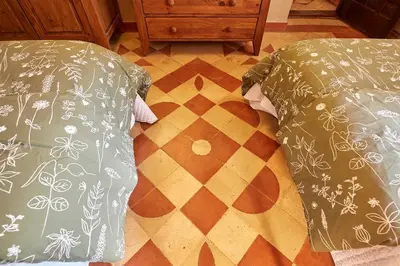 Cama o camas de una habitación en Casa Rural Pajarilla de Cosuenda
