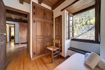Cama o camas de una habitación en Chalet Aranés Santa María cerca de Baqueira-Beret by Eth Flòc