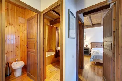 Cama o camas de una habitación en Chalet Aranés Santa María cerca de Baqueira-Beret by Eth Flòc