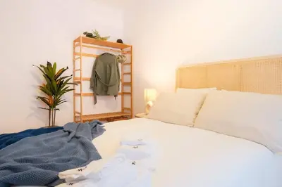 Cama o camas de una habitación en Casa Rita 3 Dormitorios 2 Baños Casco Antiguo