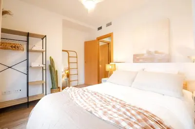 Cama o camas de una habitación en Casa Rita 3 Dormitorios 2 Baños Casco Antiguo