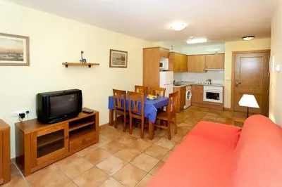 Una cocina o zona de cocina en Complejo Turístico Bielsa Hotel y camping