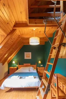 Cama o camas de una habitación en Petit Verneda