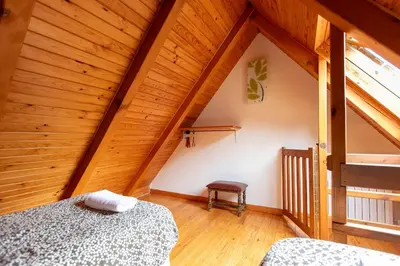Cama o camas de una habitación en Petit Verneda