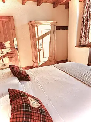 Cama o camas de una habitación en Casa de montaña en Arties