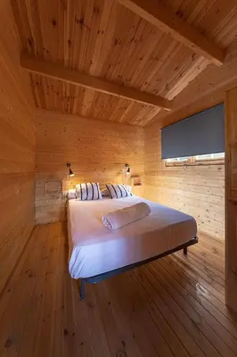 Cama o camas de una habitación en Beceite Camping