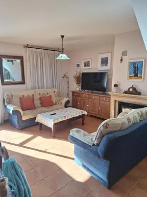 Una televisión o centro de entretenimiento en Casa Lucia