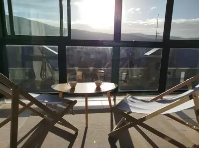 Un balcón o terraza de Apartamento en Villanúa