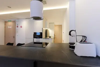 Una cocina o zona de cocina en Linda Apartments by Clabao