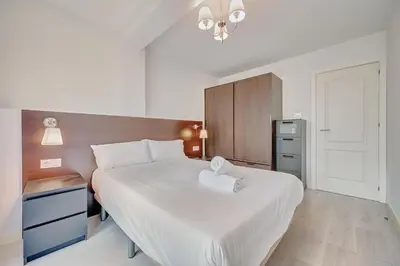 Cama o camas de una habitación en Apartamento Burlada By Clabao