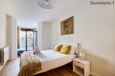 Cama o camas de una habitación en Los Balcones del Encierro - Estafeta 65