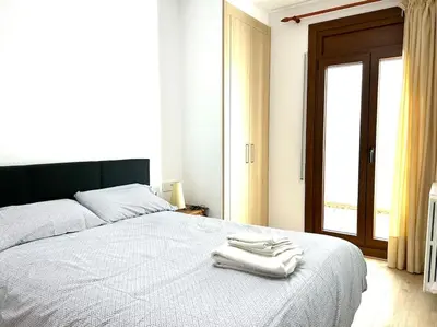 Cama o camas de una habitación en Apartament modern i cèntric Esterri by RURAL D'ÀNEU