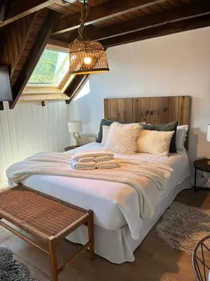 Cama o camas de una habitación en Casa Catania-Acogedora casa con impresionantes vistas-Fibra Optica-5 TV-Chimenea