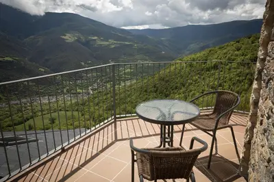 Paisaje cerca de este chalet de montaña