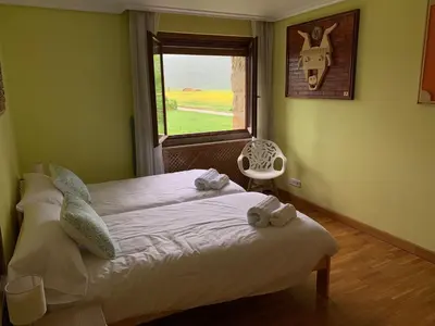 Cama o camas de una habitación en Casa Rural Zapalegui Landetxea