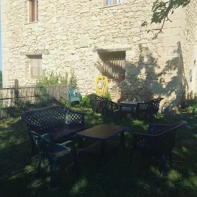 Jardín al aire libre en Masia Del Aragones